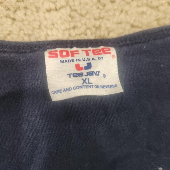 Vintage 90s University of Michigan Wolverines Tank Top Men's Size XL Navy Blue - Picture 2 of 3